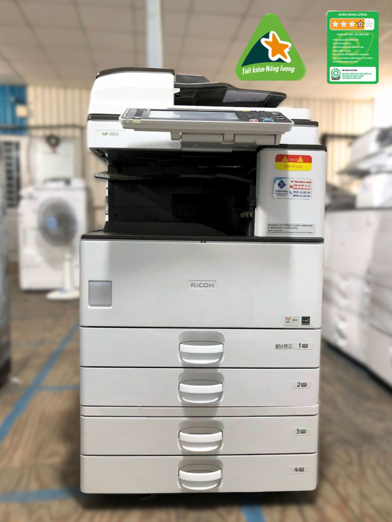 ricoh aficio mp 3353 tiet kiem dien