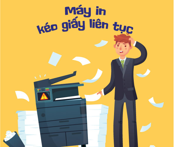 Lỗi máy in kéo giấy liên tục và cách xử lý nhanh tại nhà