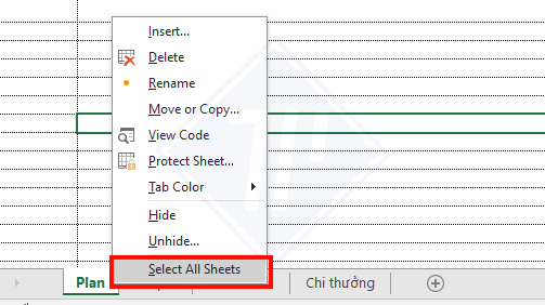 cách in 1 lần nhiều sheet trong excel