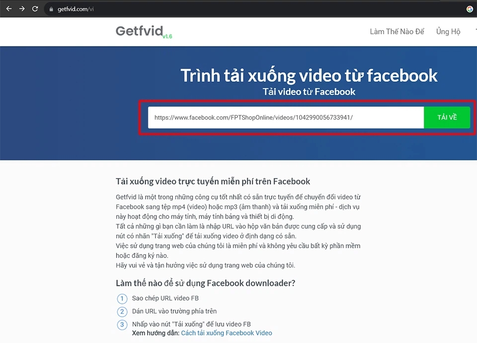 cách tải video trên facebook về máy tính