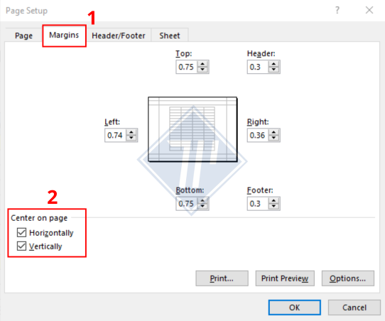cách in ngang khổ giấy a4 trong excel​