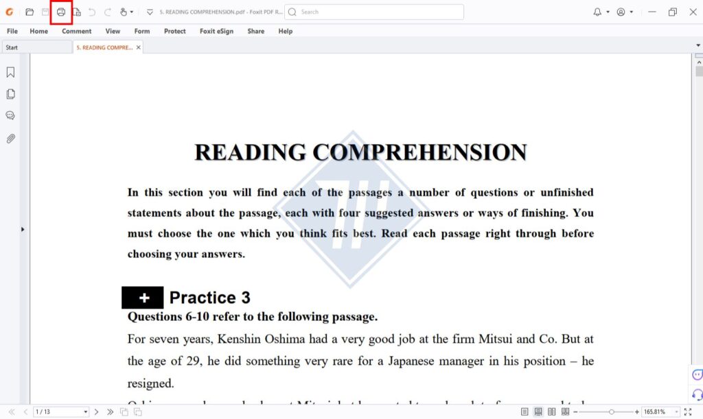 cách in ngang khổ giấy a4 trong pdf​