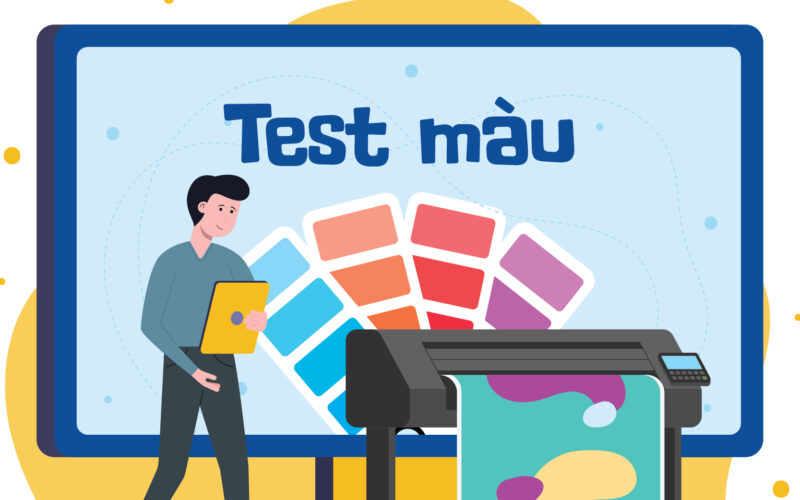Test màu máy in để đảm bảo máy in hoạt động ổn định nhất