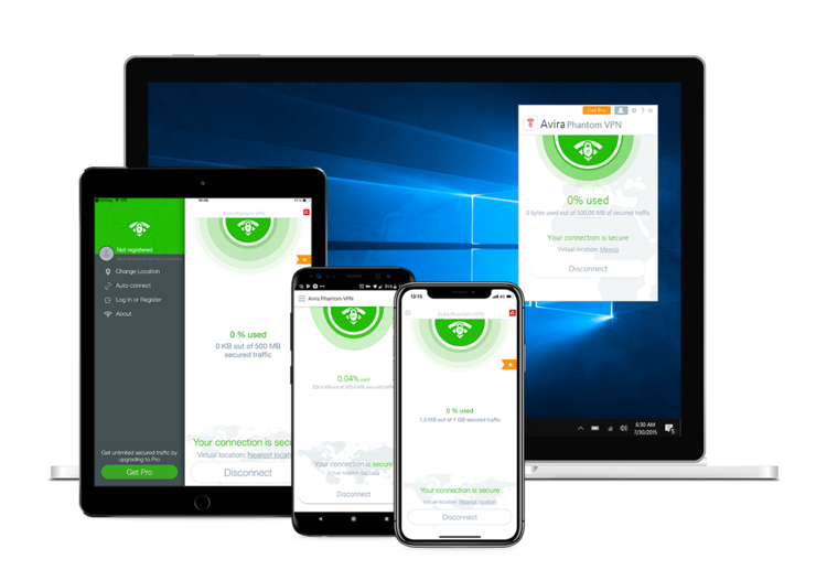 phần mềm fake ip Avira Phantom VPN