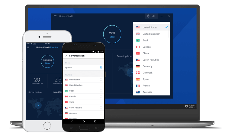 phần mềm fake ip Hotspot Shield