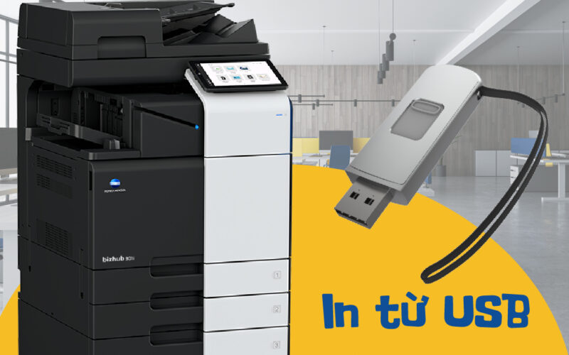 Cách in và scan từ USB trên máy photocopy Konica dễ dàng