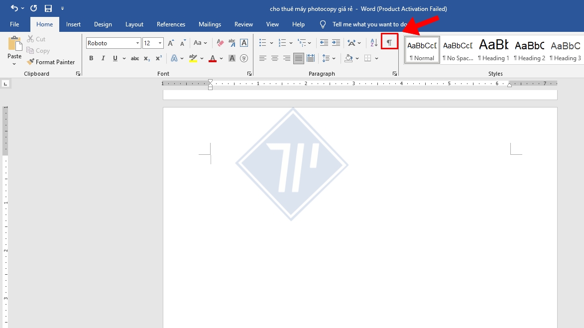 cách xóa trang trắng trong word​