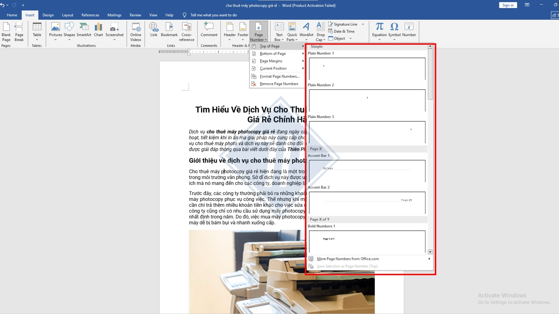 cách đánh số trang trong word từ trang bất kỳ​