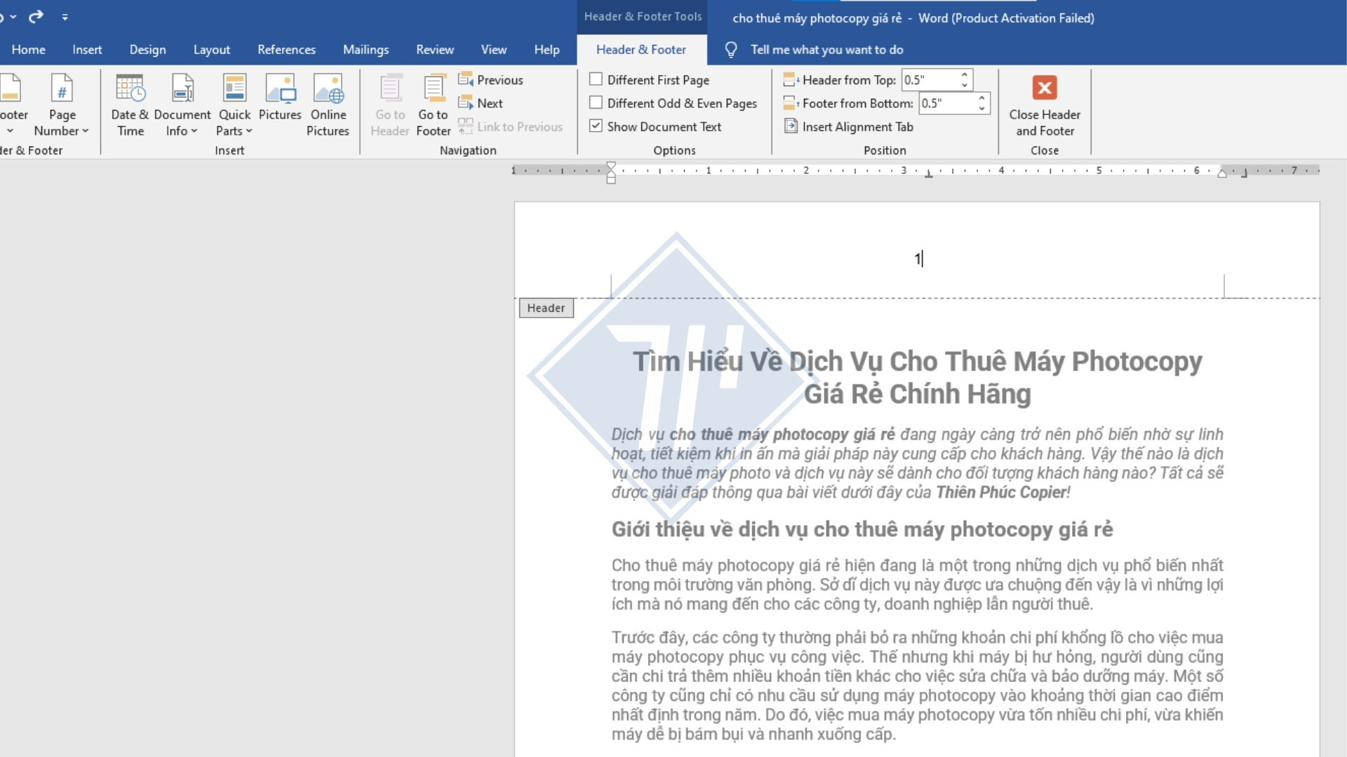 cách đánh số trang trong word theo ý muốn​