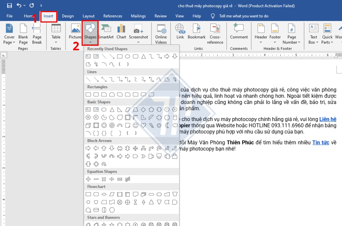 cách vẽ sơ đồ cây trong word