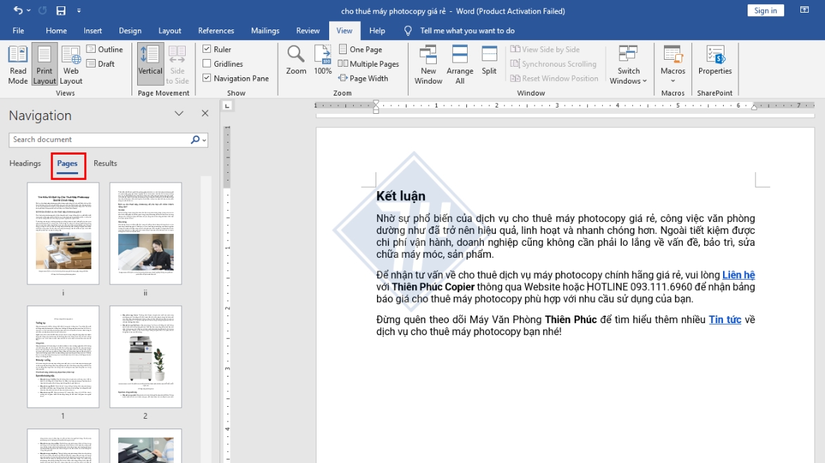cách xóa 1 trang trắng trong word​