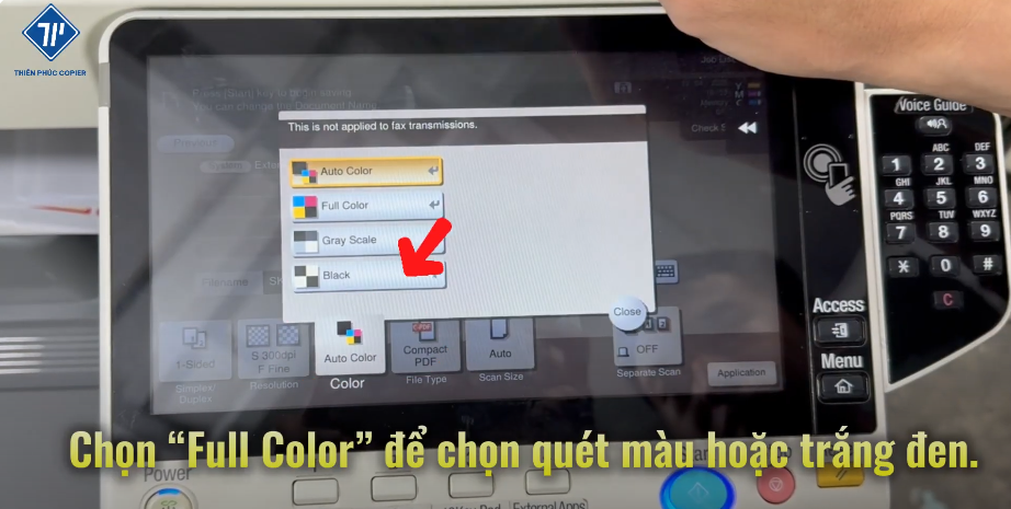 cách in và scan từ USB trên máy photocopy Konica 11