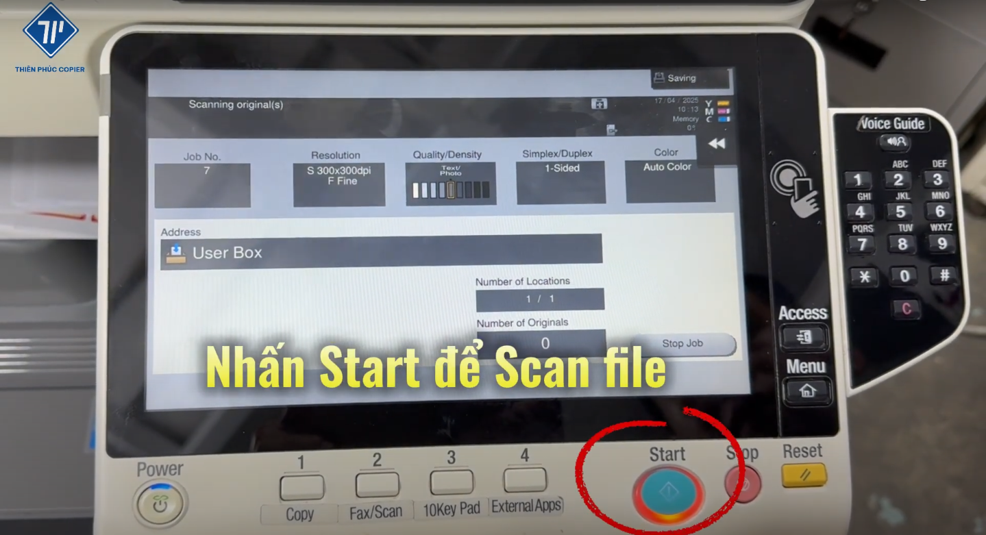 cách in và scan từ USB trên máy photocopy Konica 12