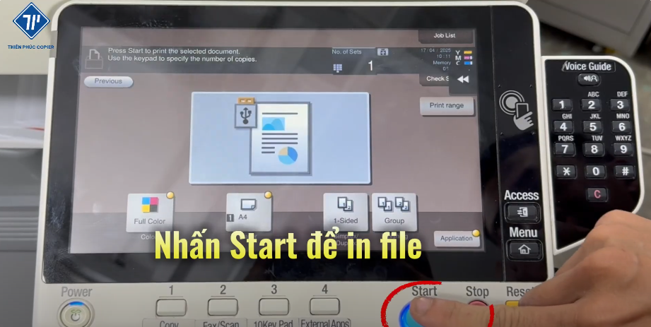 cách in và scan từ USB trên máy photocopy Konica 7