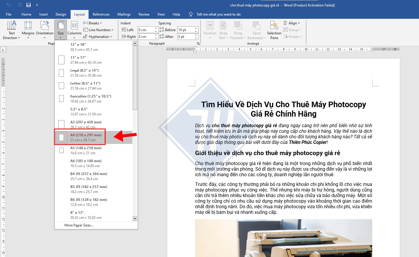 cách căn lề trên dưới trái phải trong word​