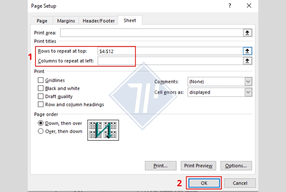 cách in file excel cơ bản
