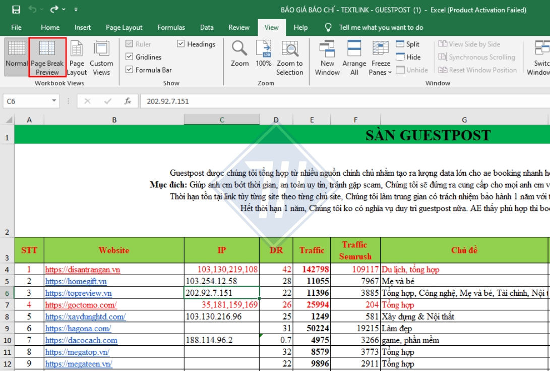 hướng dẫn cách in file excel chuẩn​