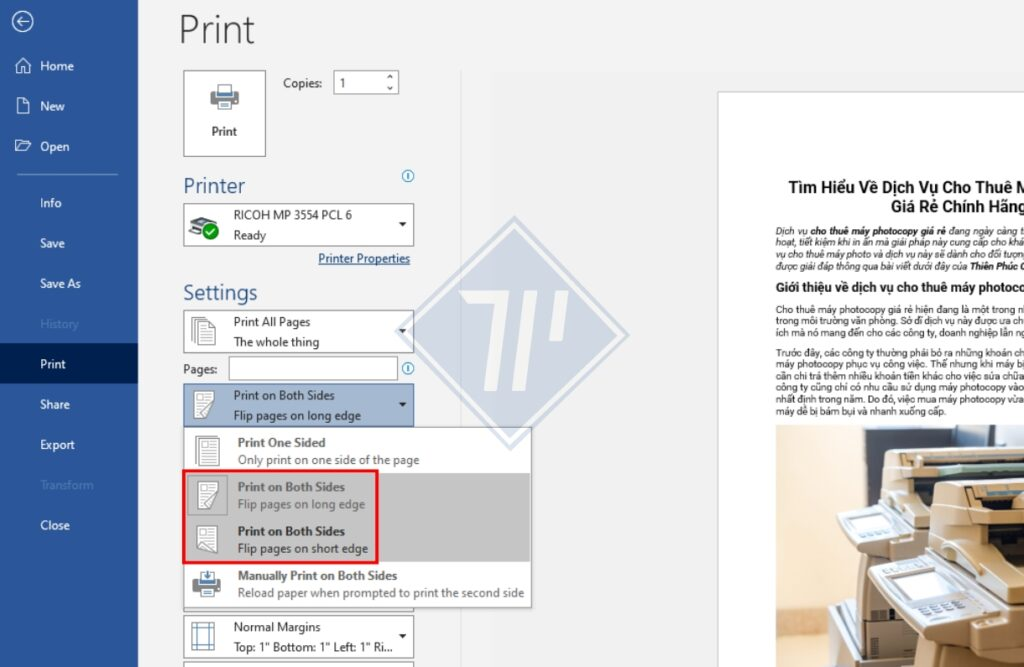 cách chỉnh file word trước khi in​