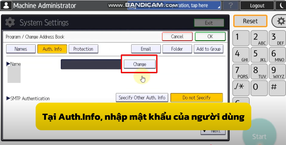 cài đặt user code trên máy photocopy ricoh 22