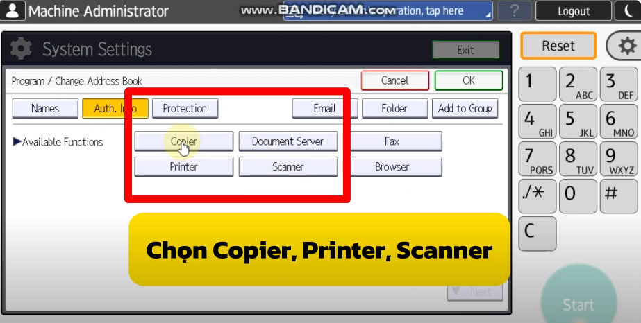 cài đặt user code trên máy photocopy ricoh 23