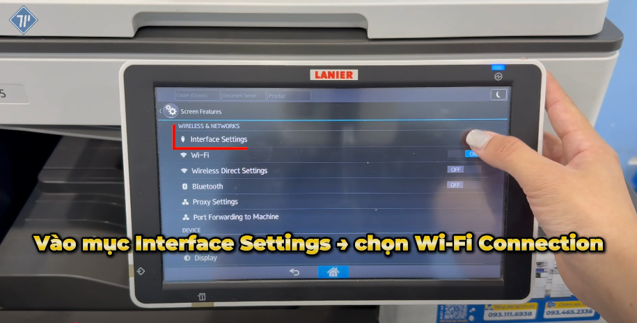phát wifi nội bộ bằng máy photocopy ricoh 4