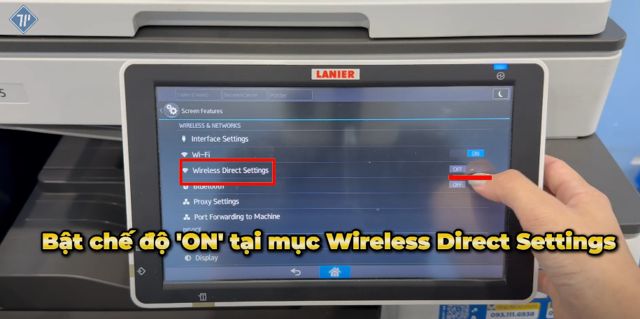 phát wifi nội bộ bằng máy photocopy ricoh 5