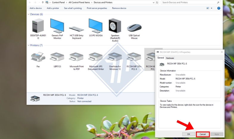 cách xóa lệnh in trên máy hp