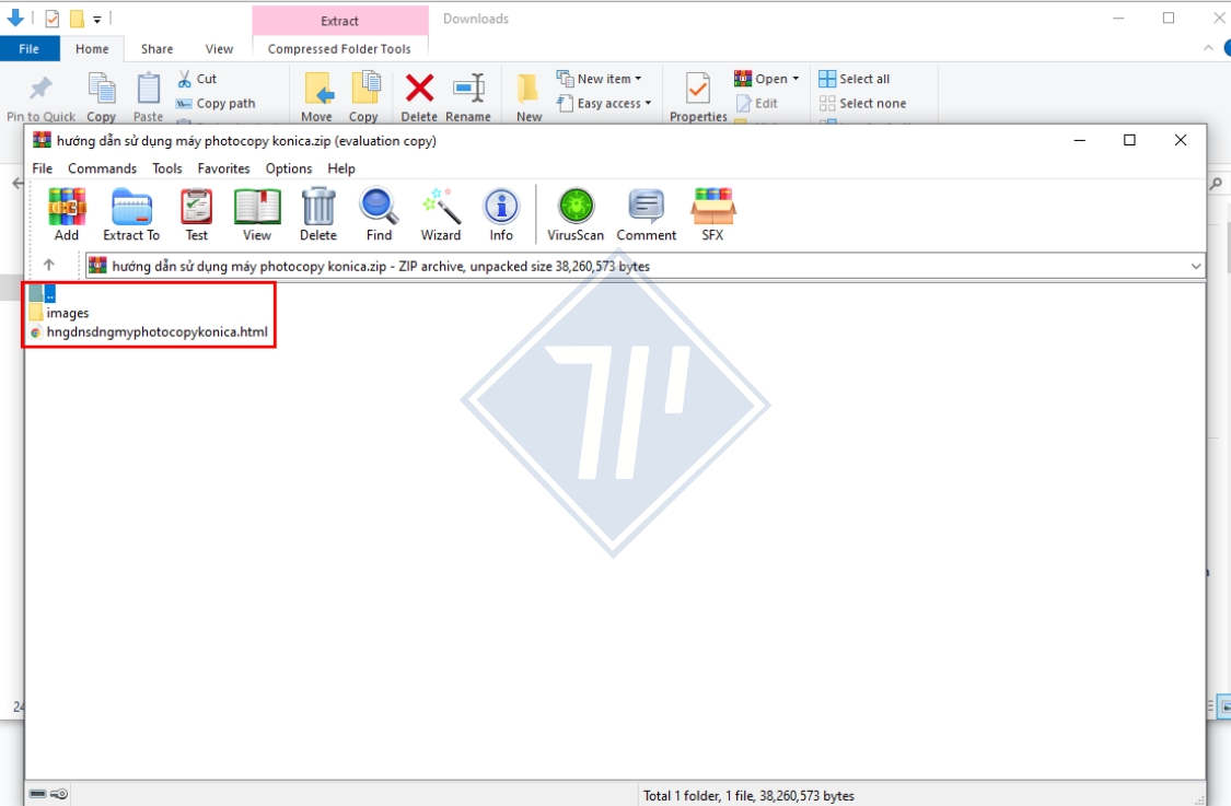 cách zip file