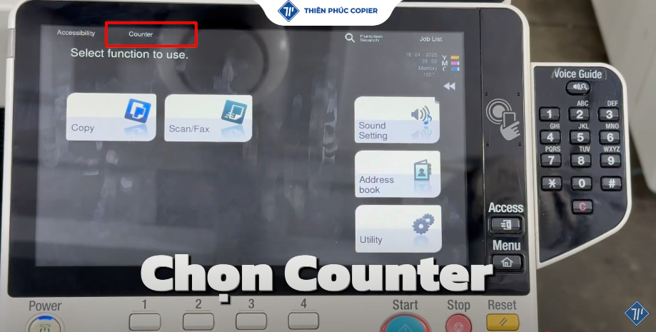 in counter trên các dòng máy photocopy toshiba