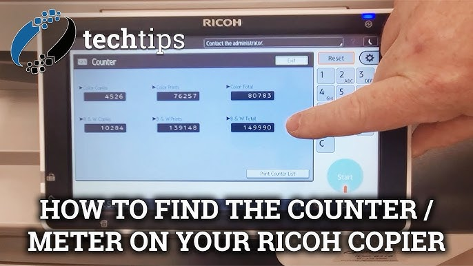 cách in bản counter trên máy photocopy ricoh​