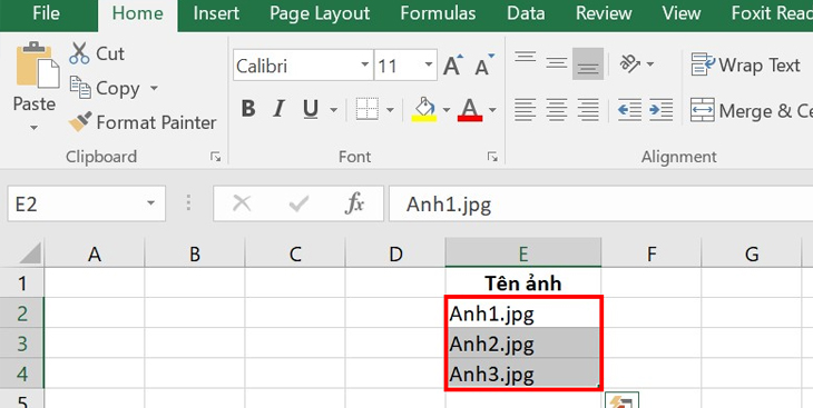 cách chèn hình ảnh vào file excel