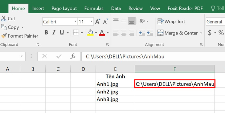 cách chèn ảnh vào excel 2013
