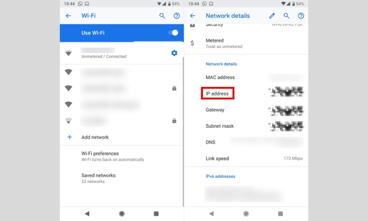 Check địa chỉ IP điện thoại Android