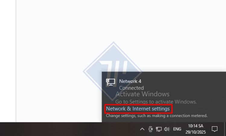 Check địa chỉ IP máy tính bằng Taskbar