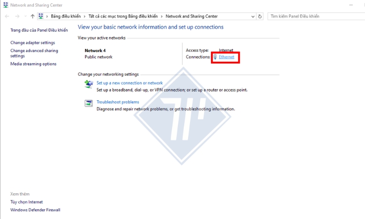 kiểm tra địa chỉ IP máy tính bằng Taskbar