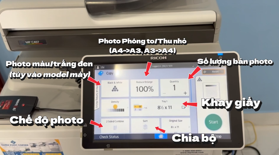 hdsd phần mềm quick card máy photo
