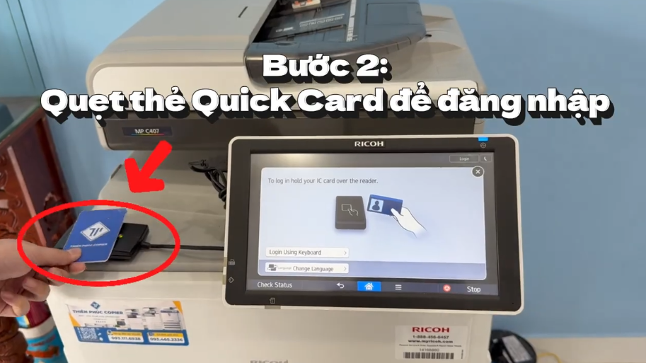 hướng dẫn sử dụng quick card máy photocopy