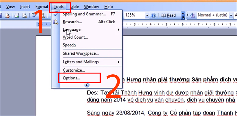 cách tắt dấu gạch chân màu đỏ trong word