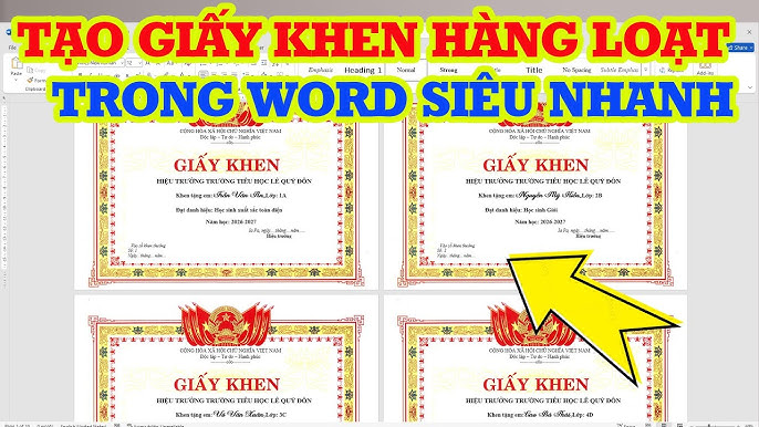 in giấy khen