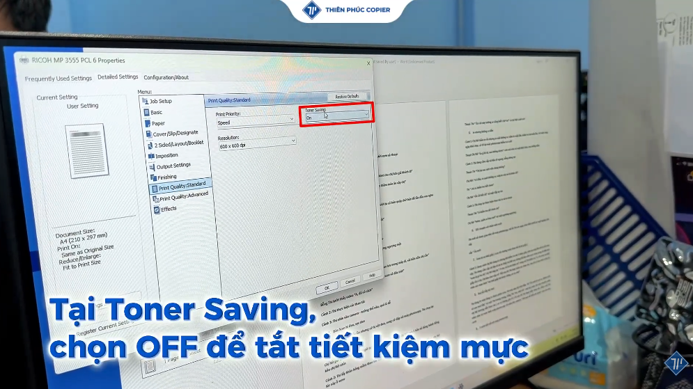 cách khắc phục bản in mặt mờ mặt đậm