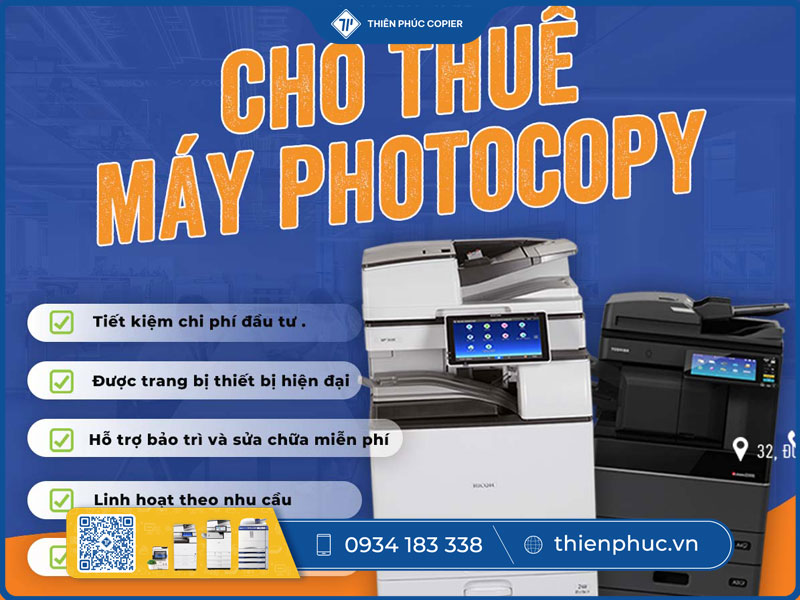 Bảng báo giá dịch vụ cho thuê máy photocopy