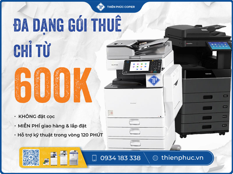 Bảng giá cho thuê máy photocopy tại TPHCM