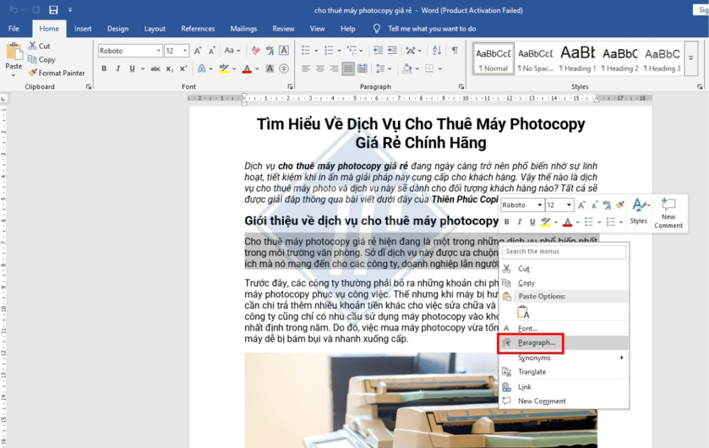 lỗi nhảy trang trong word