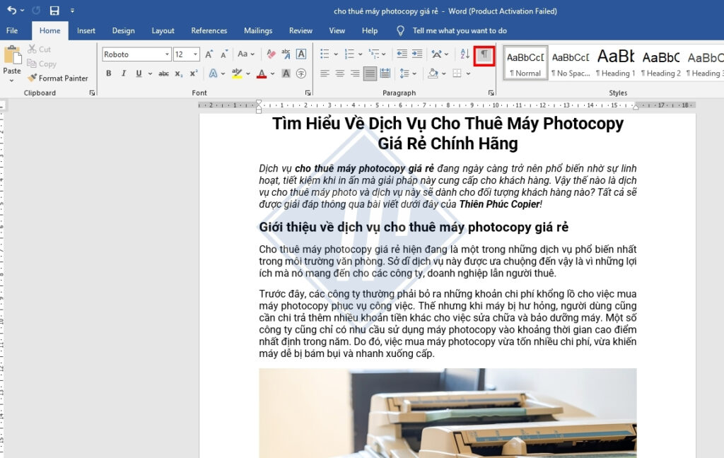 lỗi nhảy trang trong word 2010