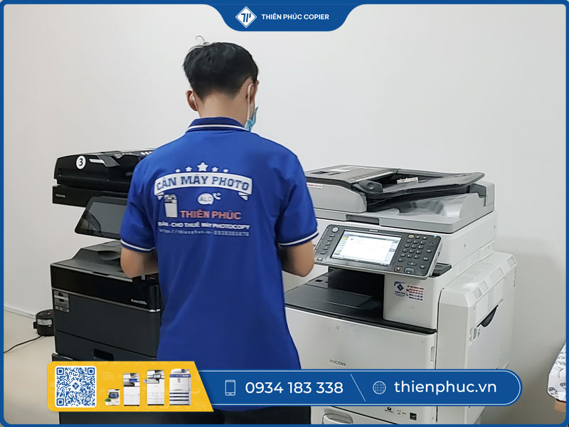 Cài đặt khổ giấy cho máy photocopy Ricoh 7001