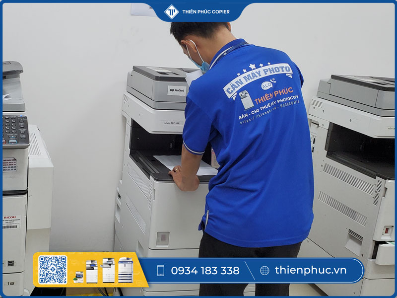 Cài đặt khổ giấy cho máy photocopy Ricoh 7001
