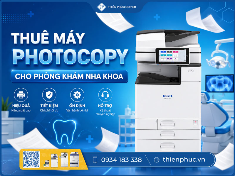Cho thuê máy photocopy cho phòng khám nha khoa