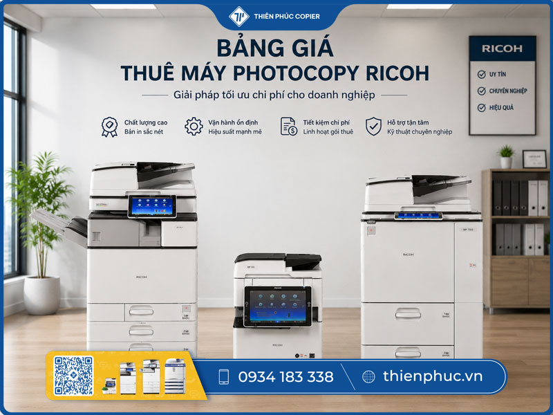 Bảng giá thuê máy photocopy Ricoh