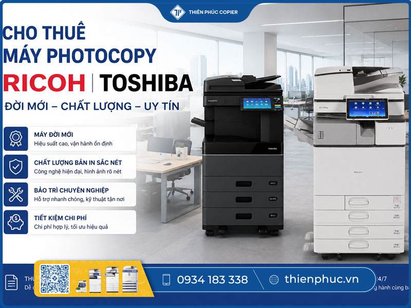 Nên thuê máy photocopy Ricoh hay Toshiba 