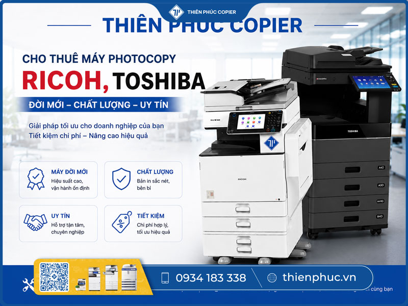 Nên thuê máy photocopy Ricoh hay Toshiba 